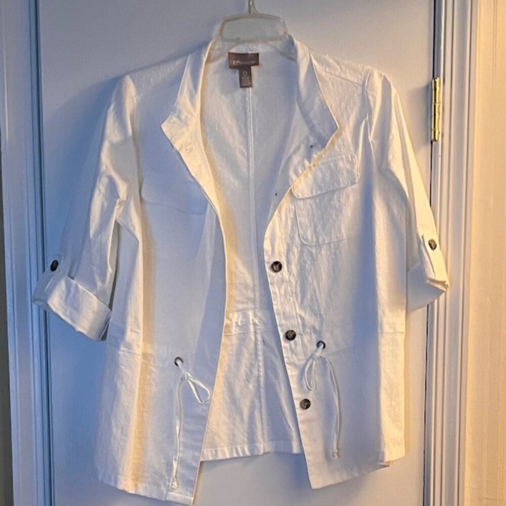 Ladies Chico's White Jacket Size 0